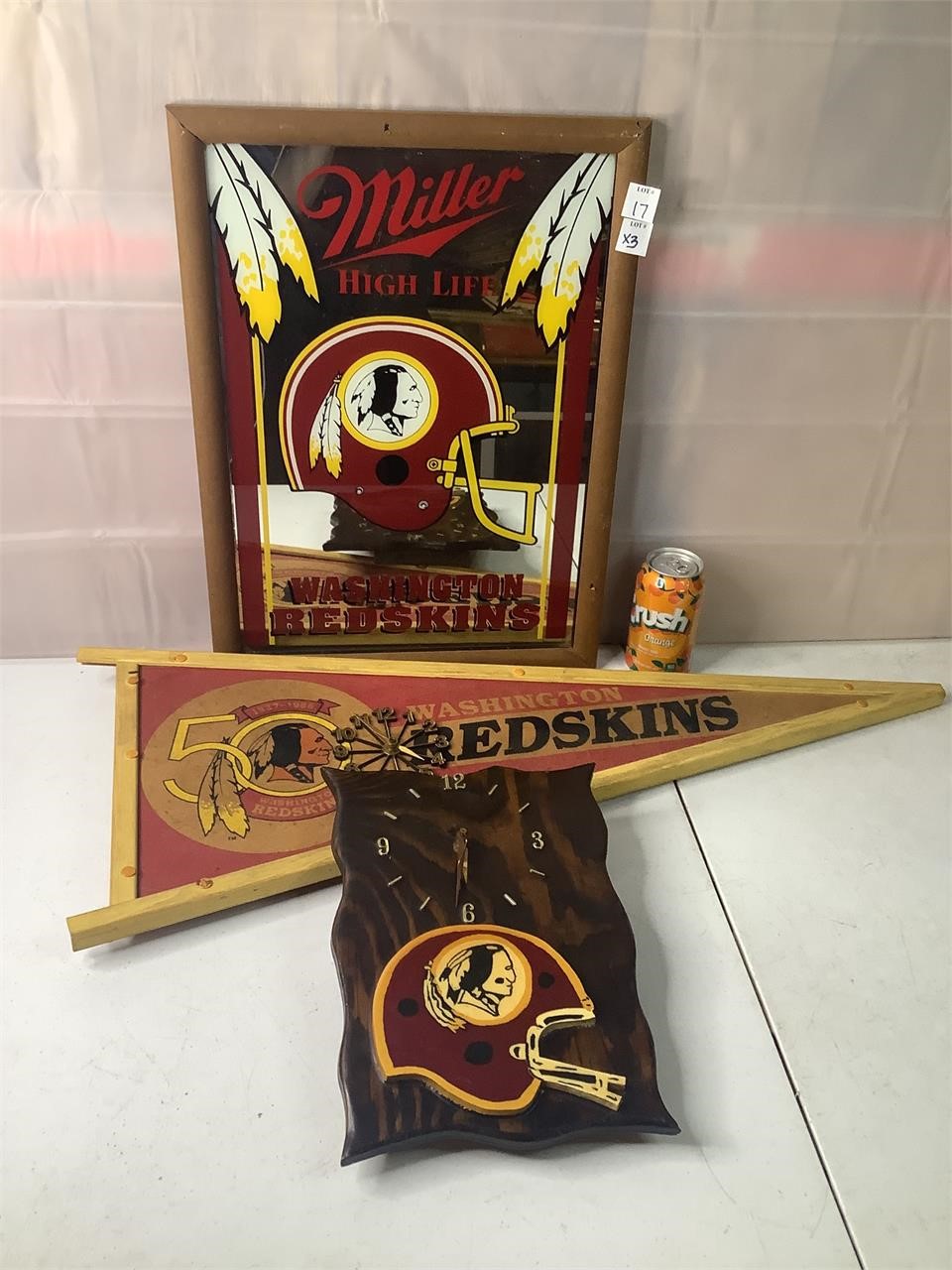 Redskins Mirror & Battery Operated Clocks