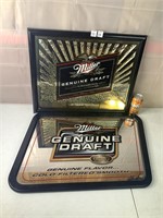 Miller Genuine Draft Mirrored Signs