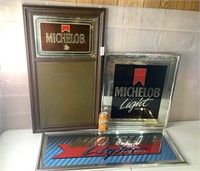 Michelob Mirrored Beer Signs