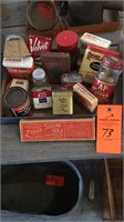 Vintage tobacco tins, coffee jar, kitchen related
