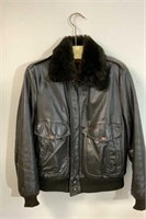 Vintage William Barry Leather Bomber Jacket