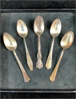 5 Sterling Silver Spoons 3.155 ozt