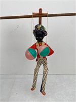 Vtg Black Americana Dancing Marionette Doll