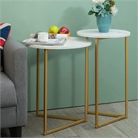 Gold Side Table Set of 2