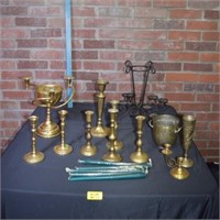 Brass candle holders