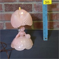 VTG Pink Southern Bell Boudoir lamp