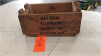 Old national telephone supply crate