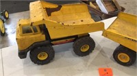 Metal Remco and Tonka dump trucks