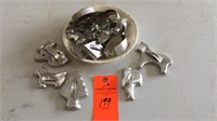 Vintage alum. Cookie cutters