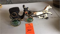 Cast iron cart , horse