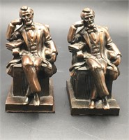 Abraham Lincoln Metal Bookends