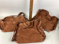 Zocal brown leather hand bags Crossbody messenger