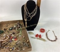 Costume jewelry necklaces, rings, bracelets