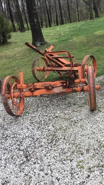 Wood running gear w/ iron wheels