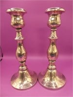 English Sterling Silver 8.5 " Candlesticks ,