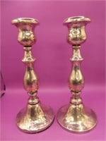 English Sterling Silver 8.5" Candlesticks,