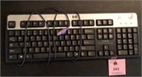 Used HP Computer Keyboard with cord to connect