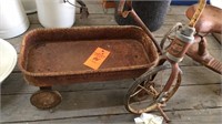 Vintage American Beauty wagon and tricycle