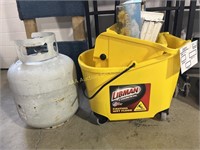 Empty propane tank, Libman commercial mop