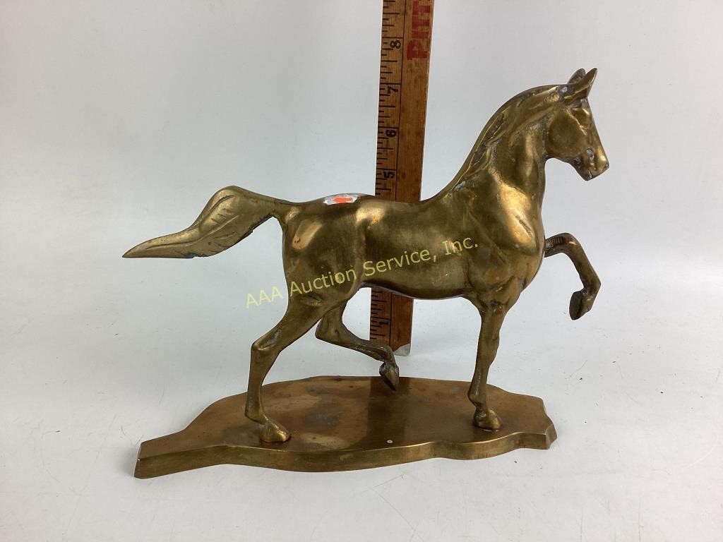 Brass horse statue
