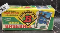 Official complete  1989 bowman. Sealed box.