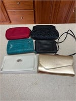 Six vintage purses