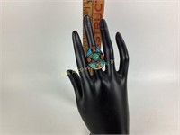 Native American old pawn silver & turquoise men’s