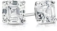 18k Gold-pl. 2.48ct White Sapphire Stud Earrings