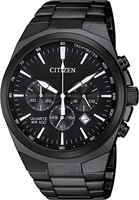 Citizen Black Dial Stainless Steel Men's Watch