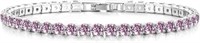 Enchanting Round 4.40ct Pink Topaz Tennis Bracelet