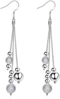 Ball Bead Drop Dangle Earrings