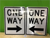 One way signs lot of 2