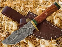 Handmade Damascus Steel Handforged Camping Knife