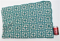 Couverture vintage au crochet, 55'' x 37''