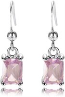 18k Gold-plated 2.12ct Pink Sapphire Drop Earrings