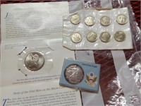 1999 American Eagle Coin + 1989 Apollo 11 coin