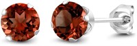 Beautiful Round 2.00ct Garnet Stud Earrings