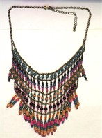 Vintage Beaded Necklace 17"