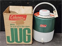 Vintage Coleman Green 2 Gallon JUG w/ Box