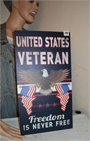 US Veterans Board Sign