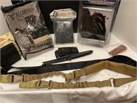 Gun holsters , belts, ammo pouch , handles