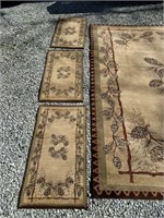 Area Rug(7ft10"x9ft10") & 3 Runners(43"x23")