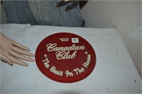 Canadian Club Large Rubber Coaster