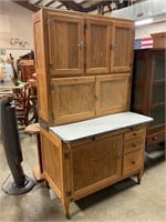 Antique oak Hoosier cabinet
