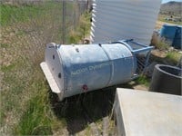 Blue Barrell Tank on Metal Base