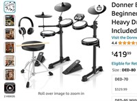 Donner Electric Drum Set, Electronic Drum