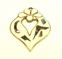 Vintage Taxco Sterling & Abalone Pendant