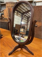 Antique shaving mirror 17” tall