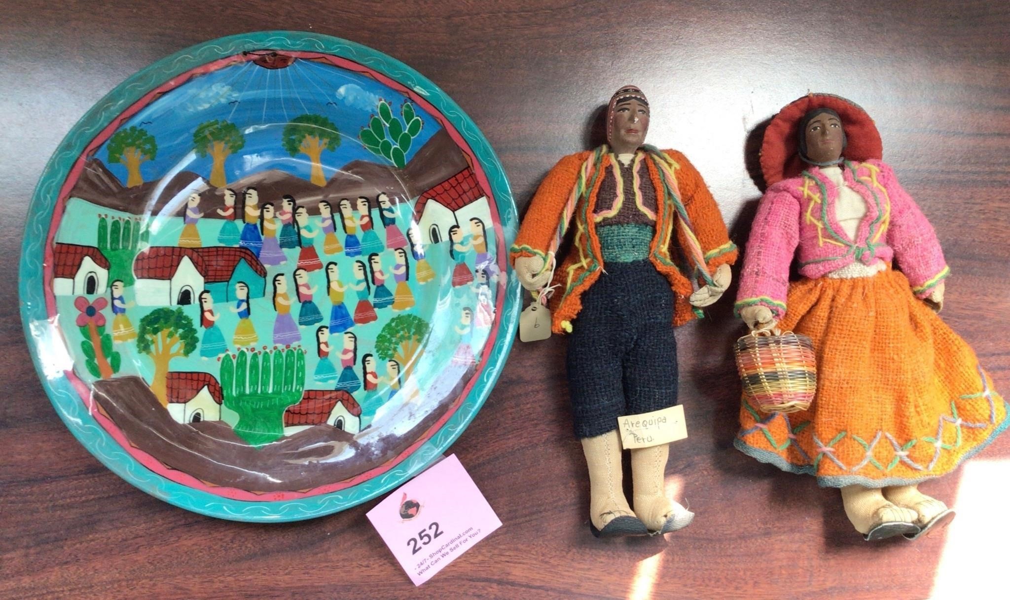 Hand Made Vintage Folk Art Peruvian dolls