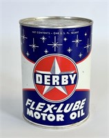 $ Vintage Derby Flex-Lube Motor Oil Can